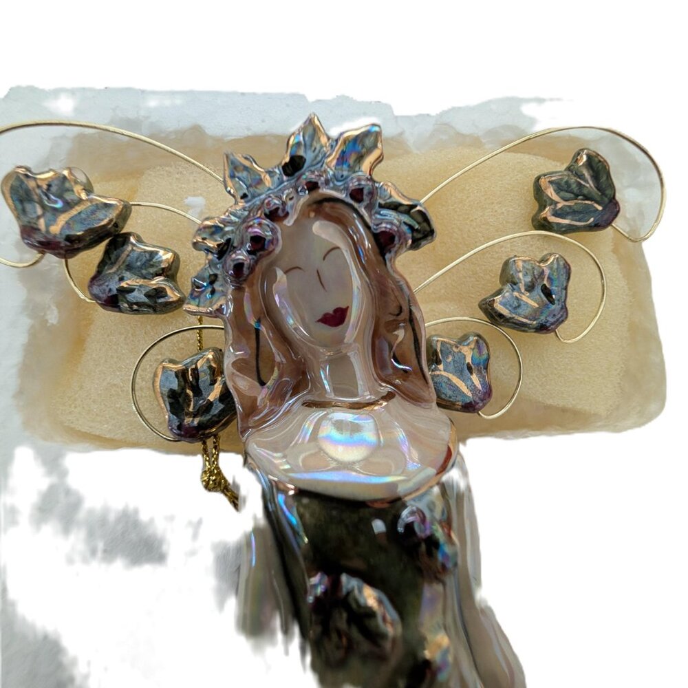 Blue Sky Clayworks Holly Berry Angel Bell - Picture 2 of 5